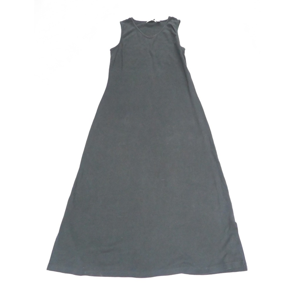Liz Claiborne New York Womens MP Black Knit Maxi Dress Sleeveless V Neck Petite